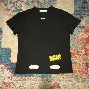【OFF-WHITE】MIRROR SKULL TEE BLACK OFF-WHITE Skull Mirror Tee in Black & Multicolor | FWRD